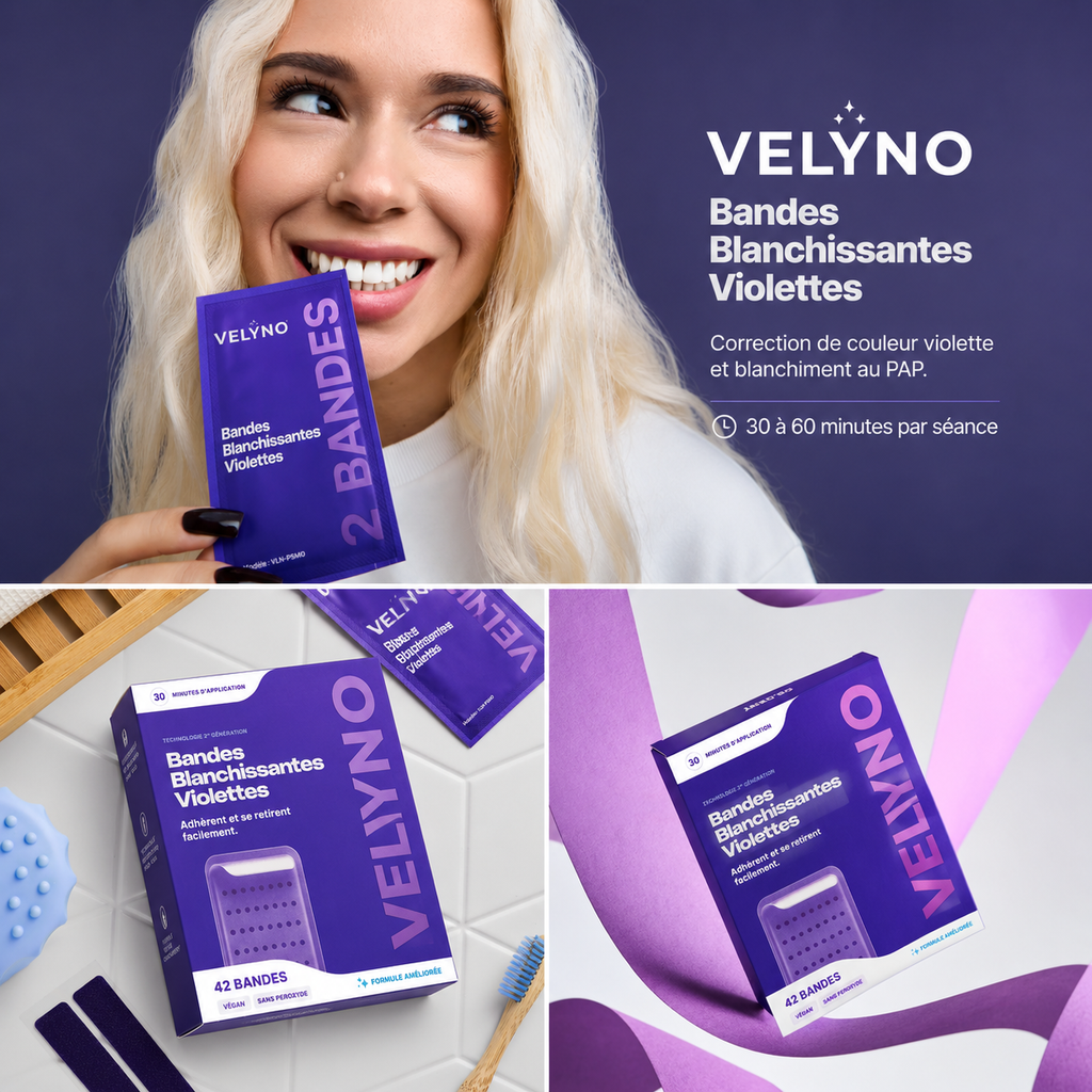 Bandes blanchissantes violettes